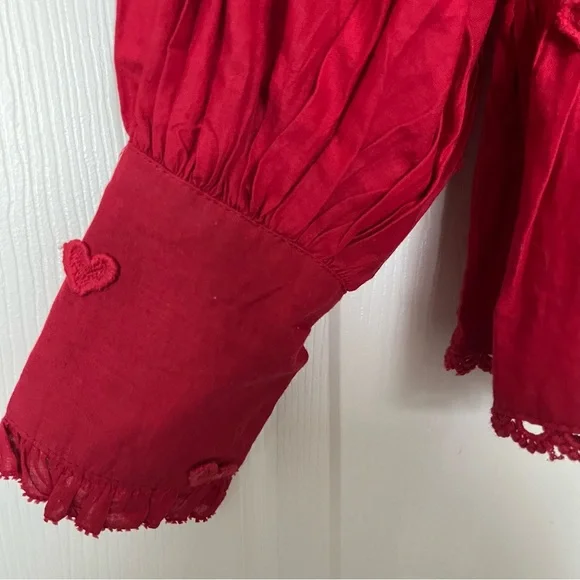 FARM Rio Red Ruffled Blouse - Picture 7 of 10